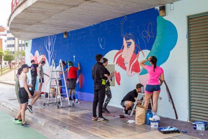 Creación del nuevo mural del Pabellón de Los pajaritos - MARIO TEJEDOR (5)