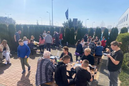 El autobus con ucranianos llega a España