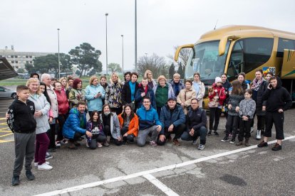 El autobus con ucranianos llega a España