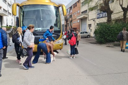 El autobus con ucranianos llega a España