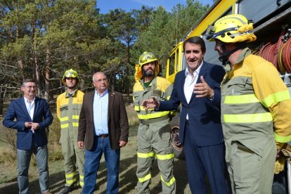 Inauguración de la feria forestal Cabforest en Cabrejas del Pinar, Soria. RAQUEL FERNÁNDEZ