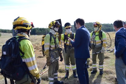 Inauguración de la feria forestal Cabforest en Cabrejas del Pinar, Soria. RAQUEL FERNÁNDEZ