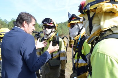 Inauguración de la feria forestal Cabforest en Cabrejas del Pinar, Soria. RAQUEL FERNÁNDEZ
