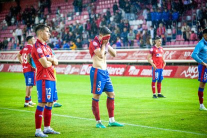 Todo el numantinismo estaba abatido tras el pitido final. MARIO TEJEDOR