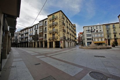 Soria vacía en la jornada de ayer