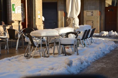 Nevada en Duruel hace tres días.-R. FERNÁNDEZ