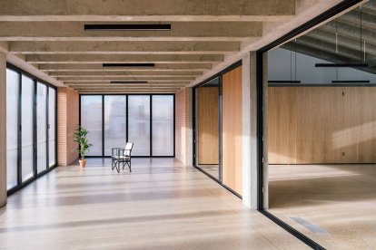 El Teleclub de Noviercas, ganador de un premio Cemex gracias al diseño de Rocío García y Pedro Torres. BIZNA ESTUDIO