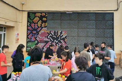 Mural de latas en el CRIE de Almazán (12)