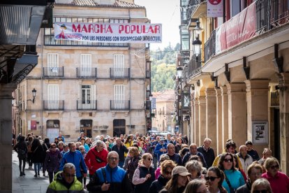 Marcha de Asamis en Soria por la integración de las personas con discapacidad intelectual. GONZALO MONTESEGURO