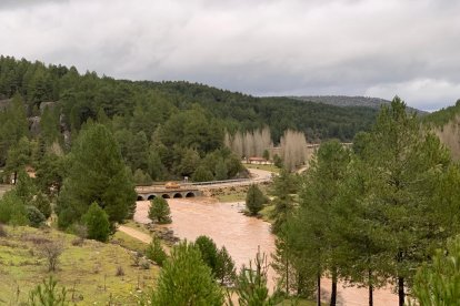 Crecida del río Lobos en el Cañón.-FÉLIX BARRIO