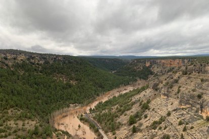 Crecida del río Lobos en el Cañón.-FÉLIX BARRIO