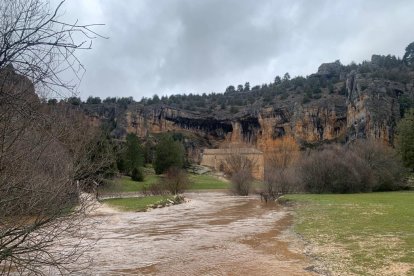 Crecida del río Lobos en el Cañón.-FÉLIX BARRIO