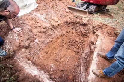 Trabajos de búsqueda de restos de asesinados y enterrados en el cementerio de Las Casas en la Guerra Civil.-GONZALO MONTESEGURO
