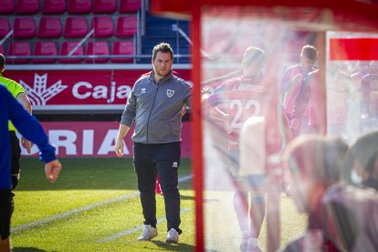 Diego Martínez en el partido ante el Teruel en Los Pajaritos. MARIO TEJEDOR