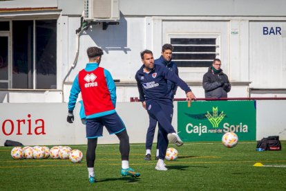El CD Numancia prepara el choque ante el Baleares. MARIO TEJEDOR (18)