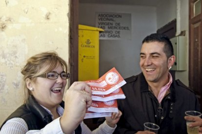 Papeletas del tercer premio en el barrio de Las Casas. HDS