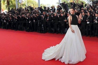 La actríz y cantante, Li Bingbing. AFP / VALERY HACHE