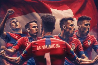 Un supuesto CD Numancia celebra un gol según la IA. El uniforme lo clava.