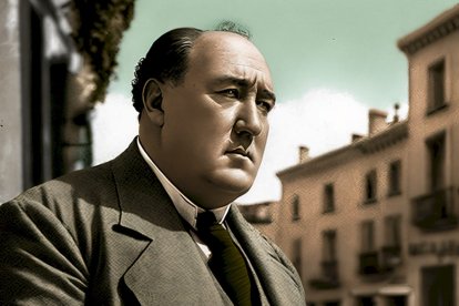 Así visualiza la IA a Antonio Machado durante su estancia en Soria en una de las mejores versiones que hemos obtenido.