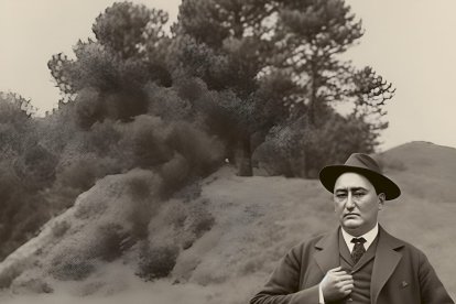 Otra de las interpretaciones de la IA sobre Antonio Machado en Soria.