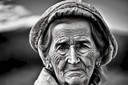 Otro retrato de una soriana según la IA que bien podría pasar por fotografía antigua.