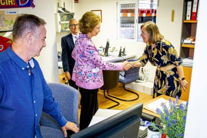 Visita de la Reina Dª Sofía al Banco de Alimentos de Soria.