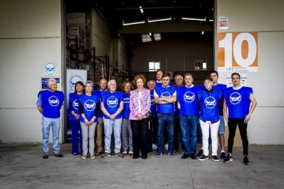 Visita de la Reina Dª Sofía al Banco de Alimentos de Soria.