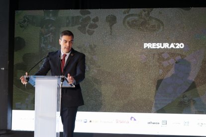 El presidente del Gobierno durante su discurso.-G.M.