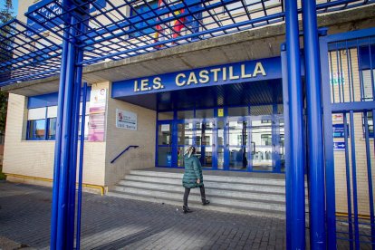 Fernando Valladares con alumnos en el IES Castilla. MARIO TEJEDOR (1)