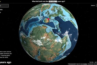 Las primeras flores surgieron hace 120 millones de años. Para entonces la Tierra al sur de Soria era más abundante, pero lo que hoy es el mar Cantábrico estaba más cerca por el norte.