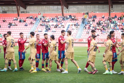 CD Numancia-Barça B, partido en el que no se movió el resultado inicial. GONZALO MONTESEGURO
