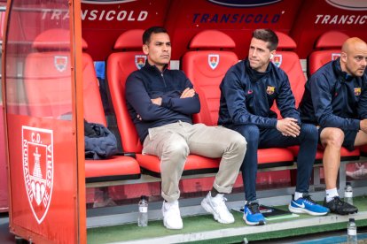 CD Numancia-Barça B, partido en el que no se movió el resultado inicial. GONZALO MONTESEGURO