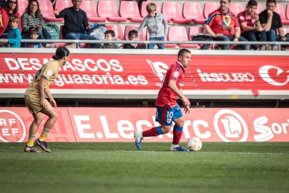 CD Numancia-Barça B, partido en el que no se movió el resultado inicial. GONZALO MONTESEGURO