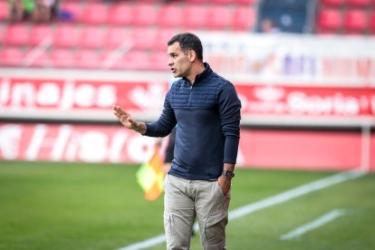 CD Numancia-Barça B, partido en el que no se movió el resultado inicial. GONZALO MONTESEGURO