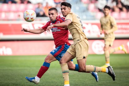 CD Numancia-Barça B, partido en el que no se movió el resultado inicial. GONZALO MONTESEGURO