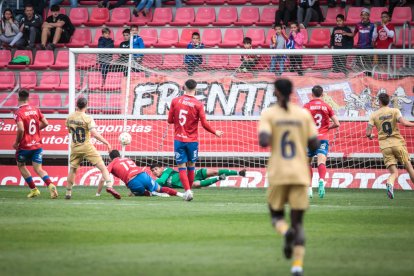 CD Numancia-Barça B, partido en el que no se movió el resultado inicial. GONZALO MONTESEGURO