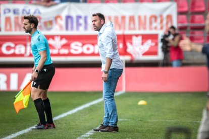 CD Numancia-Barça B, partido en el que no se movió el resultado inicial. GONZALO MONTESEGURO