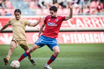 CD Numancia-Barça B, partido en el que no se movió el resultado inicial. GONZALO MONTESEGURO