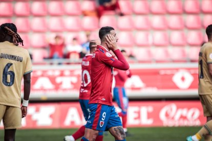 CD Numancia-Barça B, partido en el que no se movió el resultado inicial. GONZALO MONTESEGURO