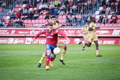 CD Numancia-Barça B, partido en el que no se movió el resultado inicial. GONZALO MONTESEGURO