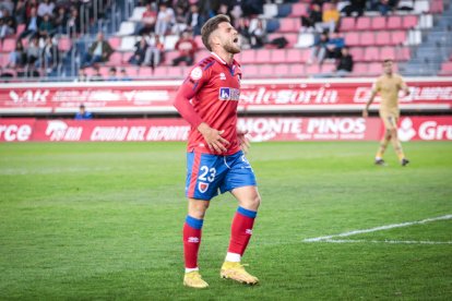 CD Numancia-Barça B, partido en el que no se movió el resultado inicial. GONZALO MONTESEGURO