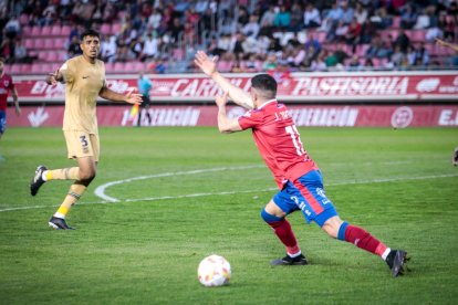 CD Numancia-Barça B, partido en el que no se movió el resultado inicial. GONZALO MONTESEGURO
