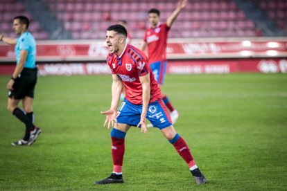 CD Numancia-Barça B, partido en el que no se movió el resultado inicial. GONZALO MONTESEGURO