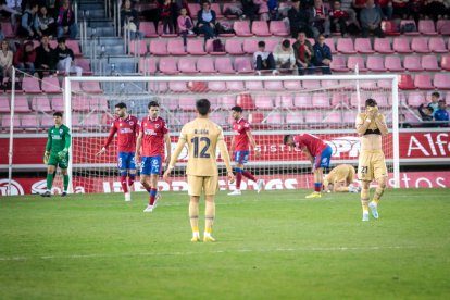 CD Numancia-Barça B, partido en el que no se movió el resultado inicial. GONZALO MONTESEGURO