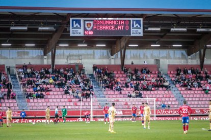 CD Numancia-Barça B, partido en el que no se movió el resultado inicial. GONZALO MONTESEGURO