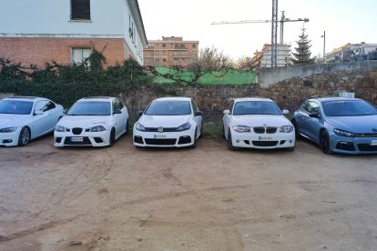 Vehículos incautados durante la operación antidroga en Soria. HDS