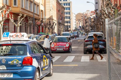 Reordenación del tráfico durante las obras de pacificación del centro de Soria. MARIO TEJEDOR