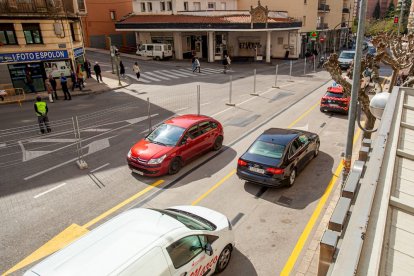 Reordenación del tráfico durante las obras de pacificación del centro de Soria. MARIO TEJEDOR