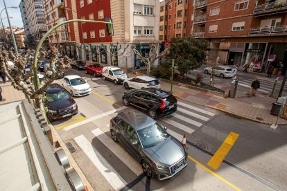 Reordenación del tráfico durante las obras de pacificación del centro de Soria. MARIO TEJEDOR