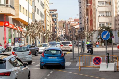 Reordenación del tráfico durante las obras de pacificación del centro de Soria. MARIO TEJEDOR